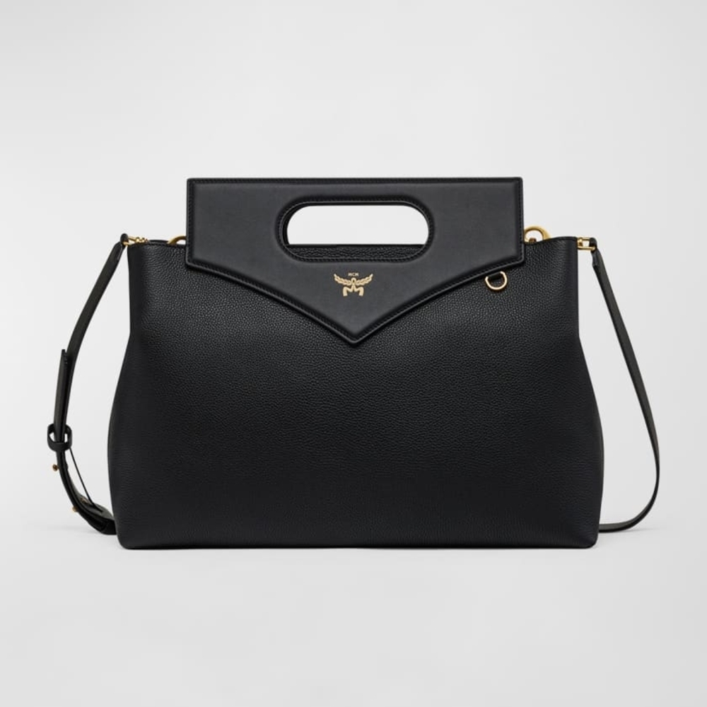 MCM Milla Diamond Leather Tote Bag